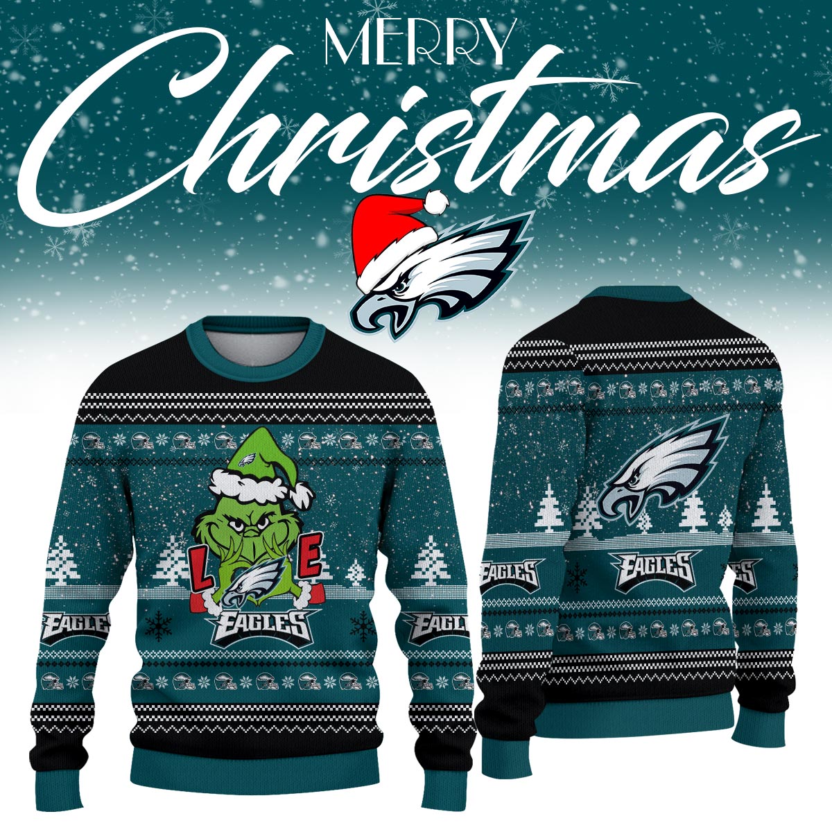 __Philadelphia Eagles Limited Ugly Christmas Sweaters
