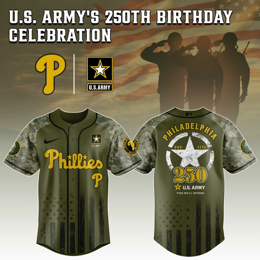 Philadelphia Phillies MLB x 250 U.S. ARMY Jersey 03