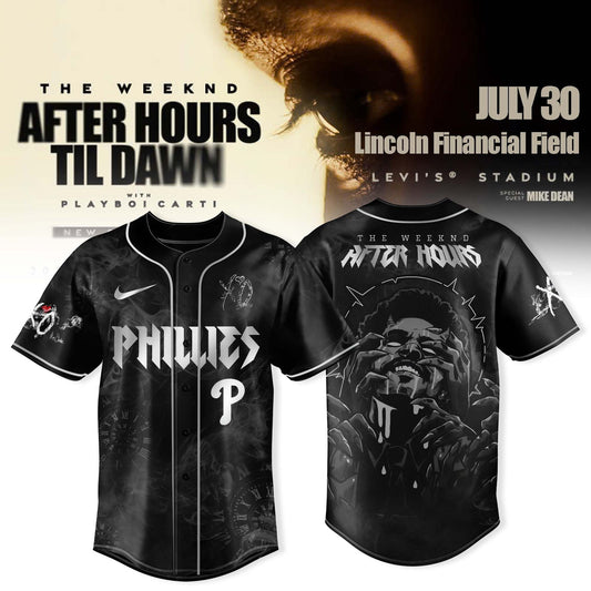 Philadelphia Phillies x After Hours Til Dawn 2025 – The Weeknd Jersey