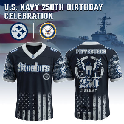 Pittsburgh Steelers x U.S. NAVY 250TH Birthday Special Edition Jersey - Tycheco