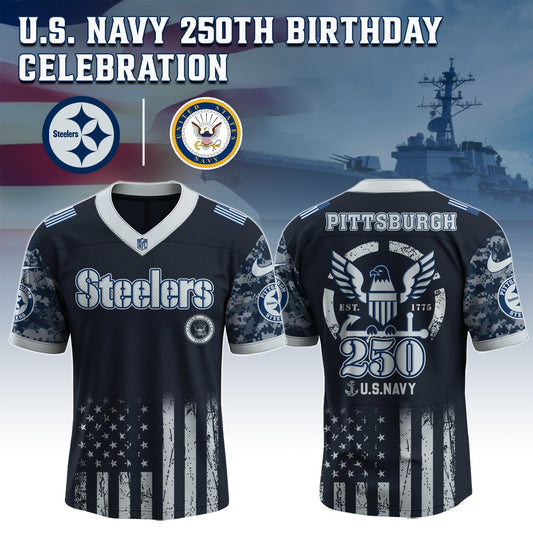 Pittsburgh Steelers x U.S. NAVY 250TH Birthday Special Edition Jersey - Tycheco
