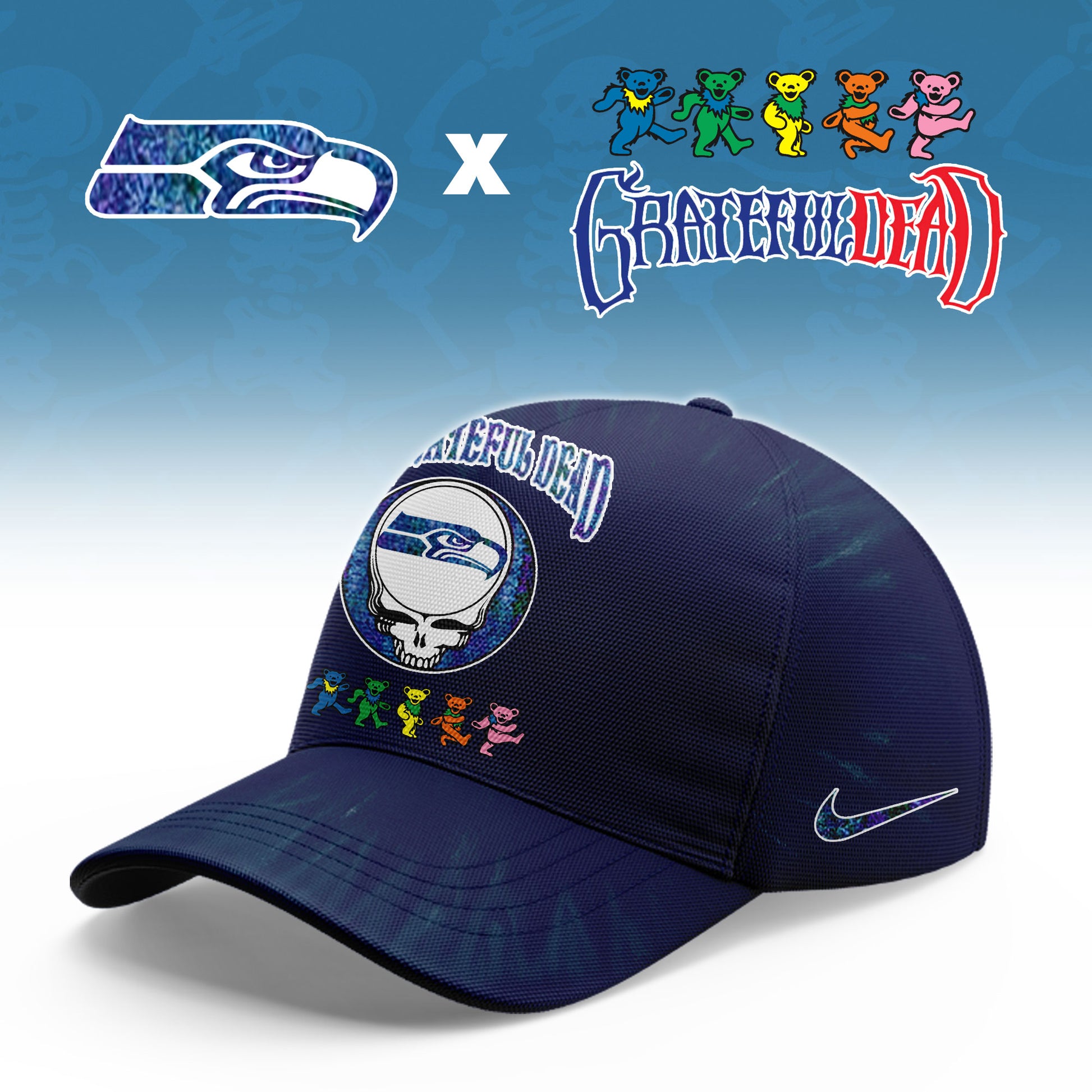 _Seattle Seahawks Grateful Dead Limited Hoodie