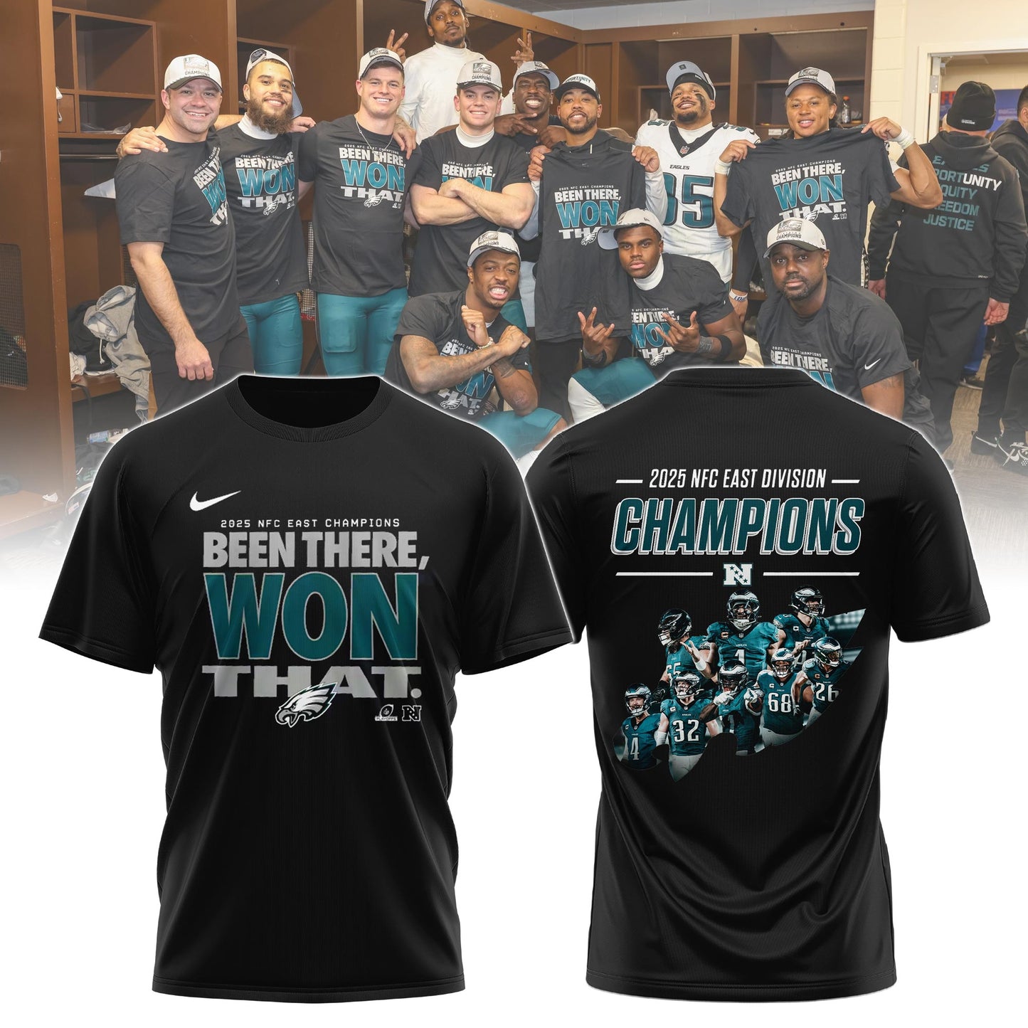 Philadelphia Eagles Back-to-Back NFC East Champions | Limited Edition T-shirt