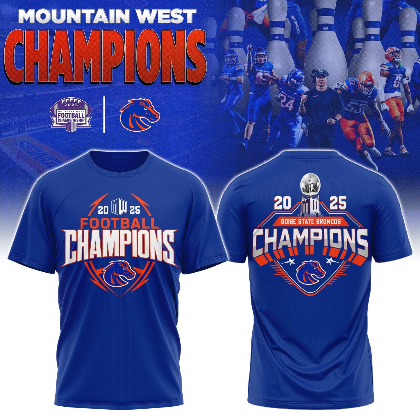 Boise State Broncos Champions T-shirt Ver 1