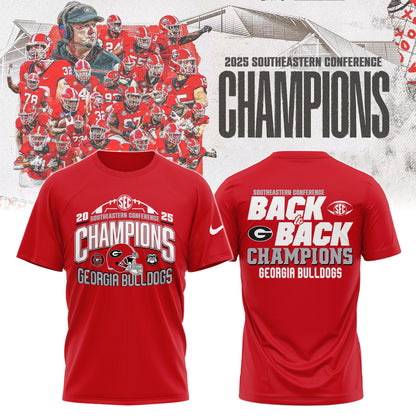 UGA 2025 SEC Football Conference Champions T-Shirt Limited Edition 01