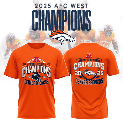 Limited Edition Broncos AFC West CHAMPIONS 2025 Tshirt