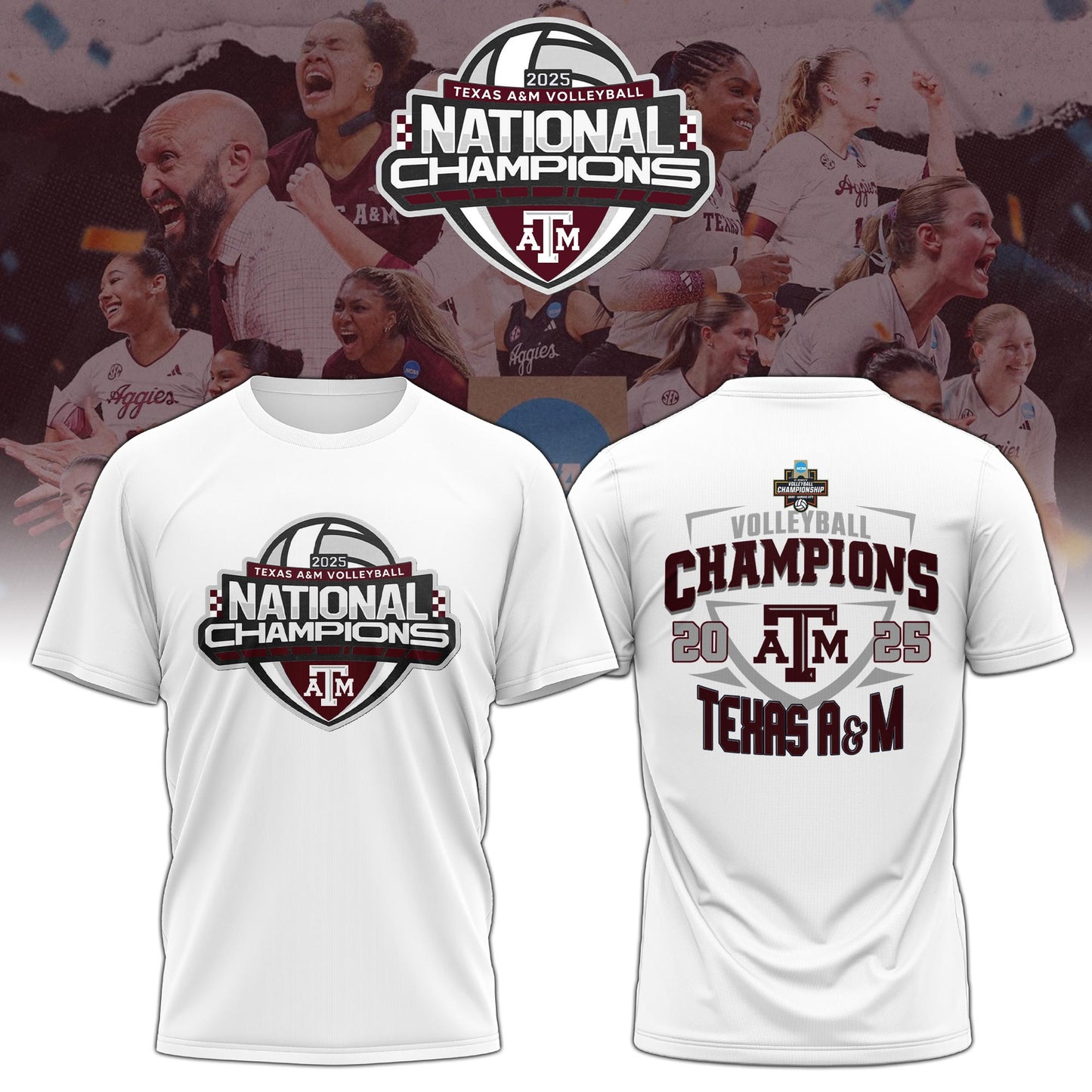 TAM 2025 Women’s Volleyball National Champions T-Shirt Limited Edition 2