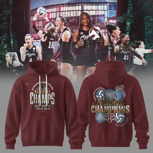 Aggies National Champions – 2025 Women’s Volleyball Hoodie
