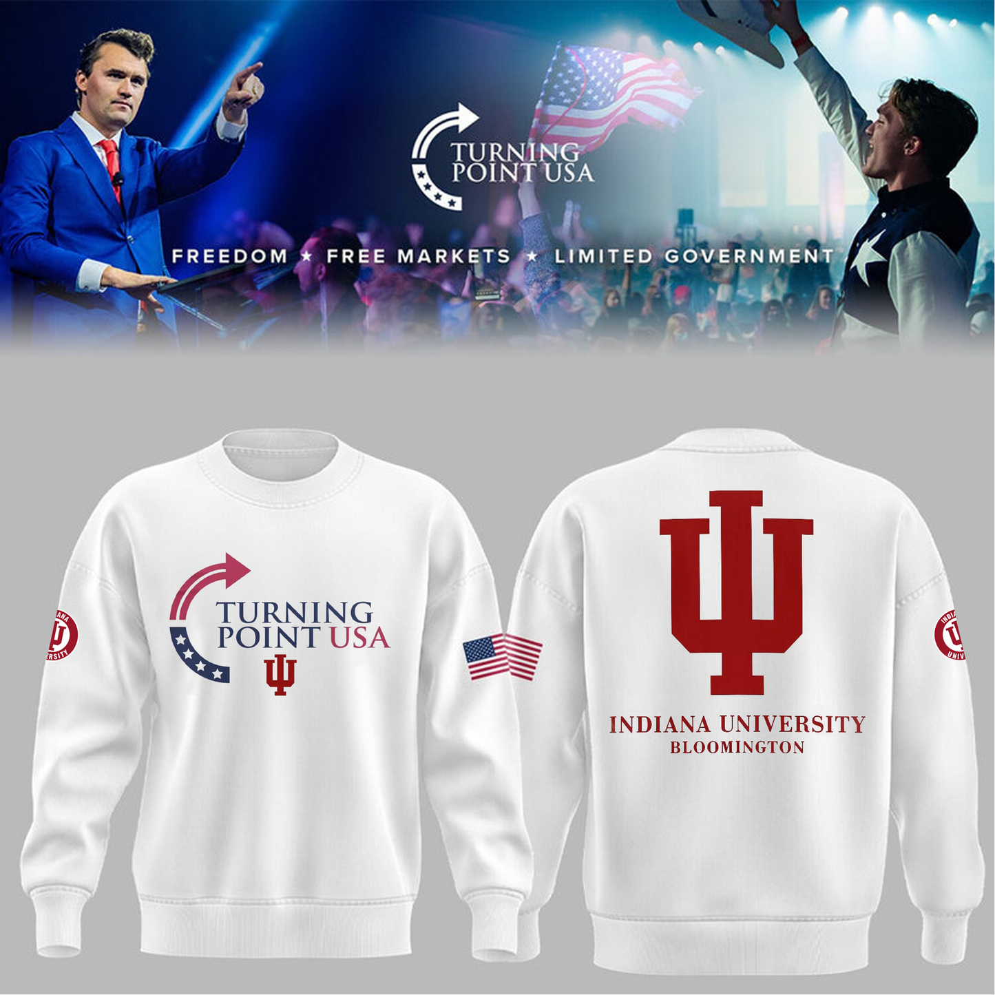Limited Edition Indiana University x Turning Point USA Sweatshirt