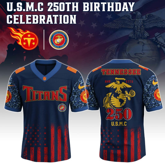 Tennessee Titans x U.S.M.C 250TH Birthday Special Edition Jersey - Tycheco