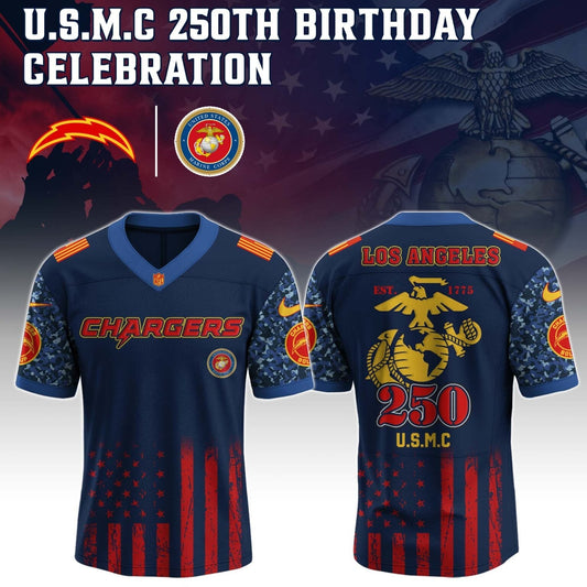 Los Angeles Chargers x U.S.M.C 250TH Birthday Special Edition Jersey - Tycheco