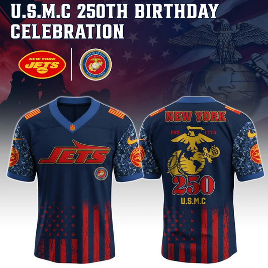 New York Jets x U.S.M.C 250TH Birthday Special Edition Jersey - Tycheco
