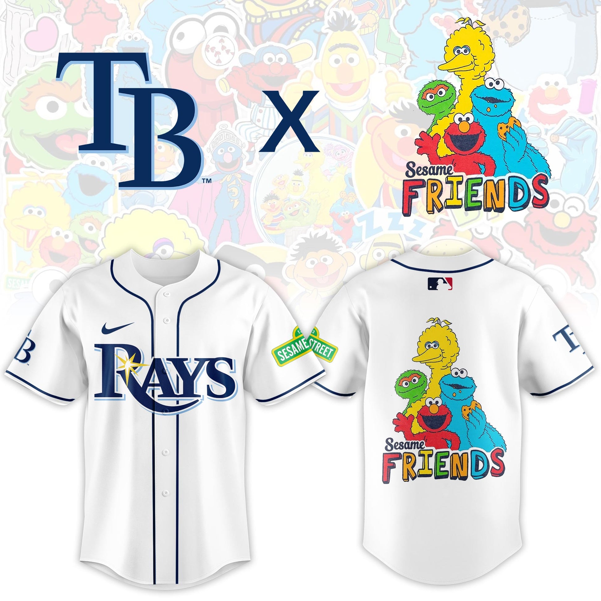 .Tampa Bay Rays 2025 Sesame Street Night Limited Jersey
