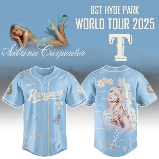 T Rangers x Sabrina Carpenter "Short n’ Sweet Tour" Jersey Editions Limited +Selling Out Fast