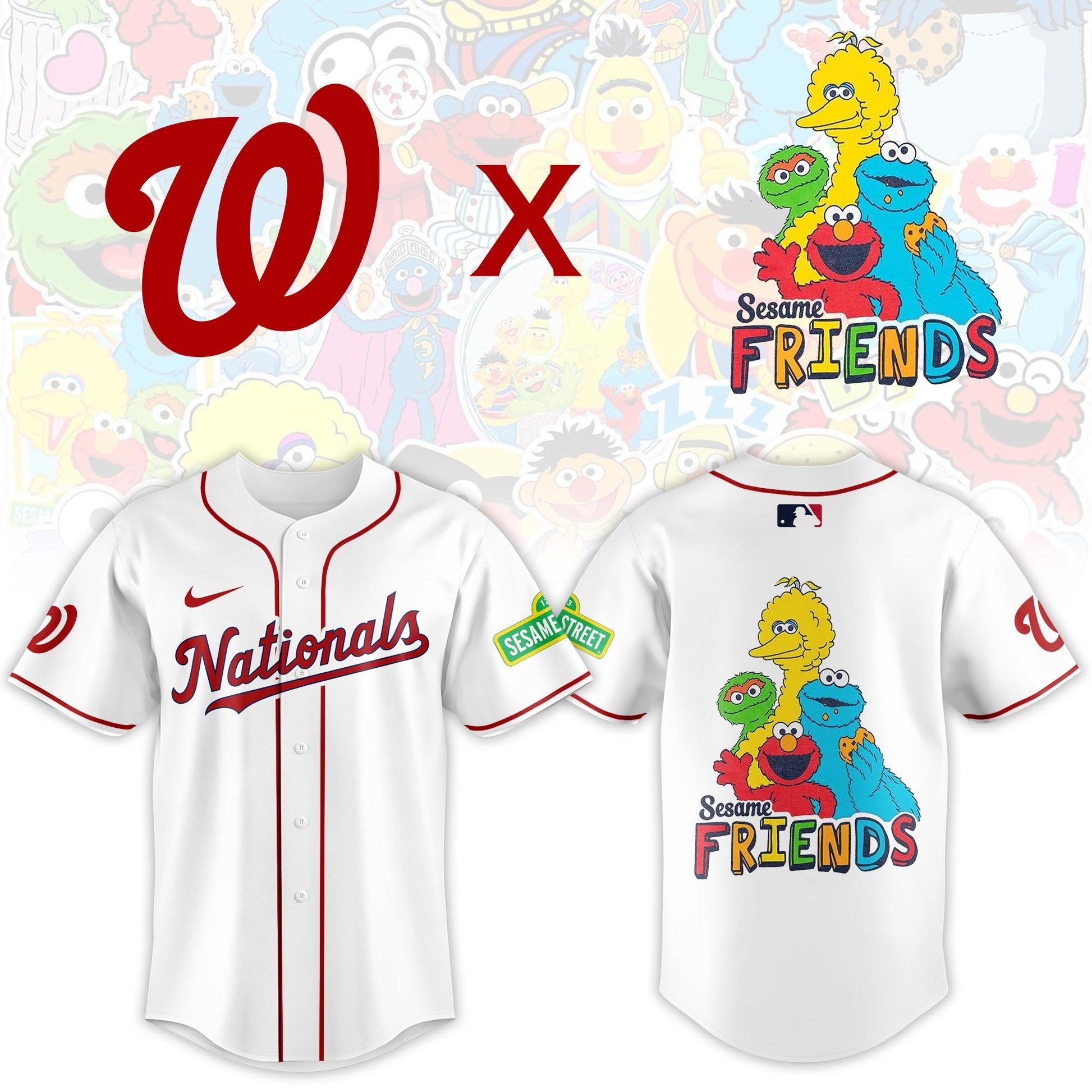 .Washington Nationals 2025 Sesame Street Night Limited Jersey