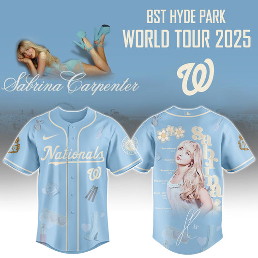 W Nationals x Sabrina Carpenter "Short n’ Sweet Tour" Jersey Editions Limited +Selling Out Fast