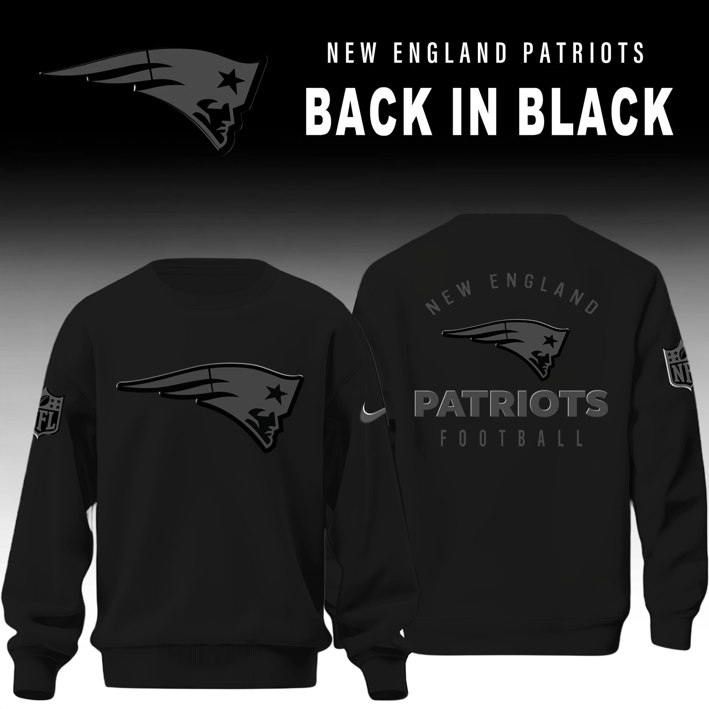 New England Patriots 2025 Back In Black Limited Edition Shirt