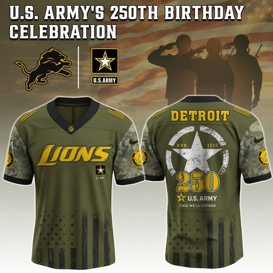Detroit Lions x U.S. ARMY'S 250TH Birthday Special Edition Jersey - Tycheco