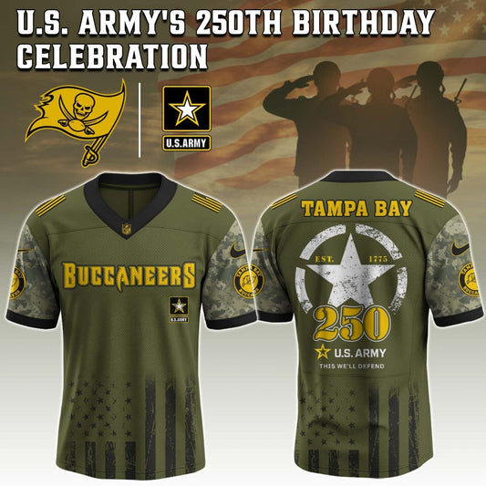 Tampa Bay Buccaneers x U.S. ARMY'S 250TH Birthday Special Edition Jersey - Tycheco