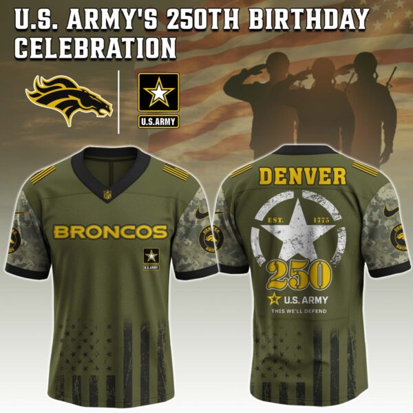 Denver Broncos x U.S. ARMY'S 250TH Birthday Special Edition Jersey - Tycheco