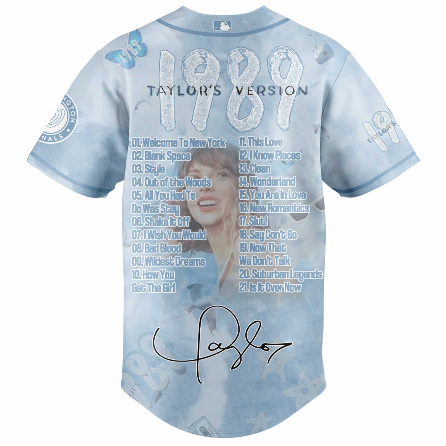 WSH 1989 Sky Blue Baseball Jersey