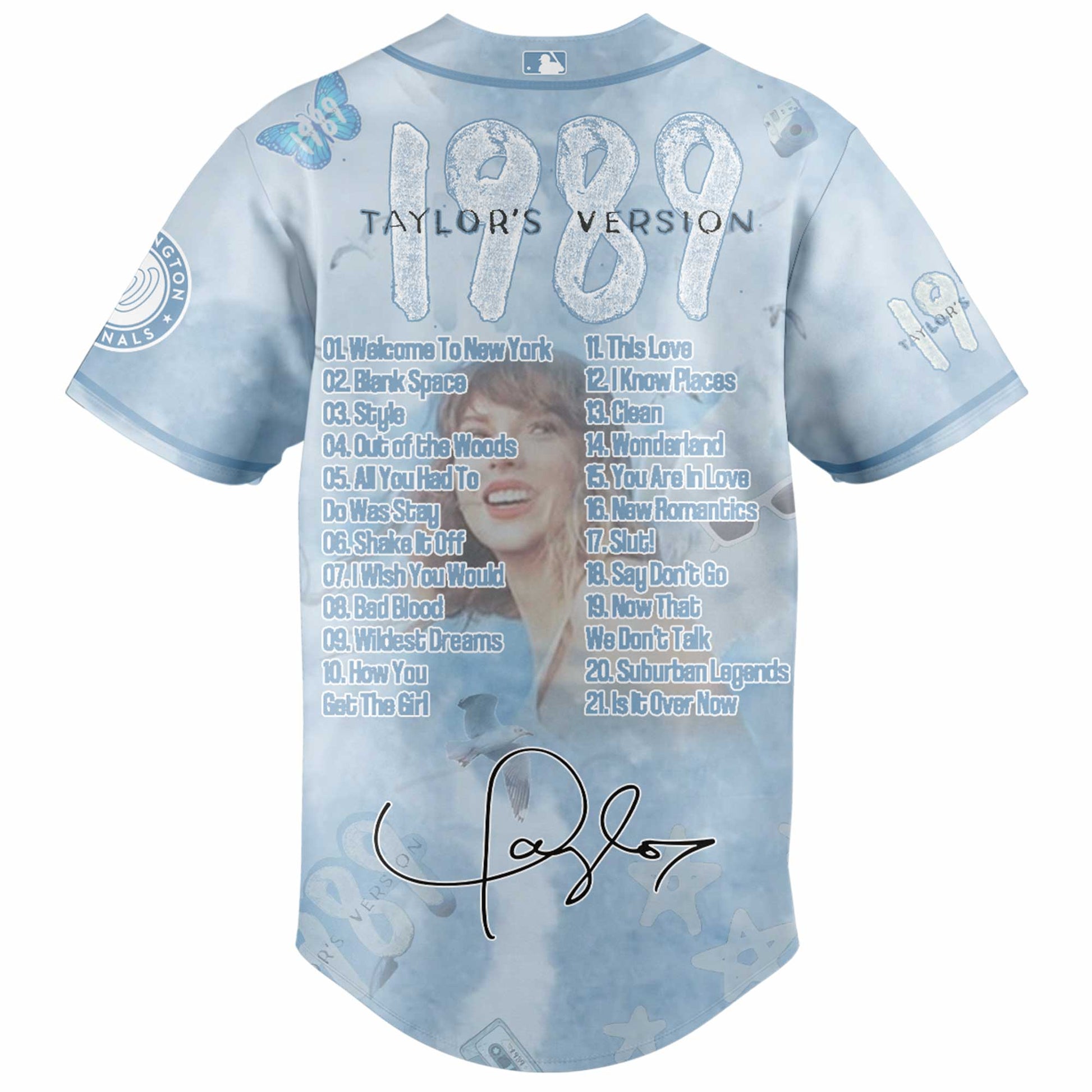 WSH 1989 Sky Blue Baseball Jersey