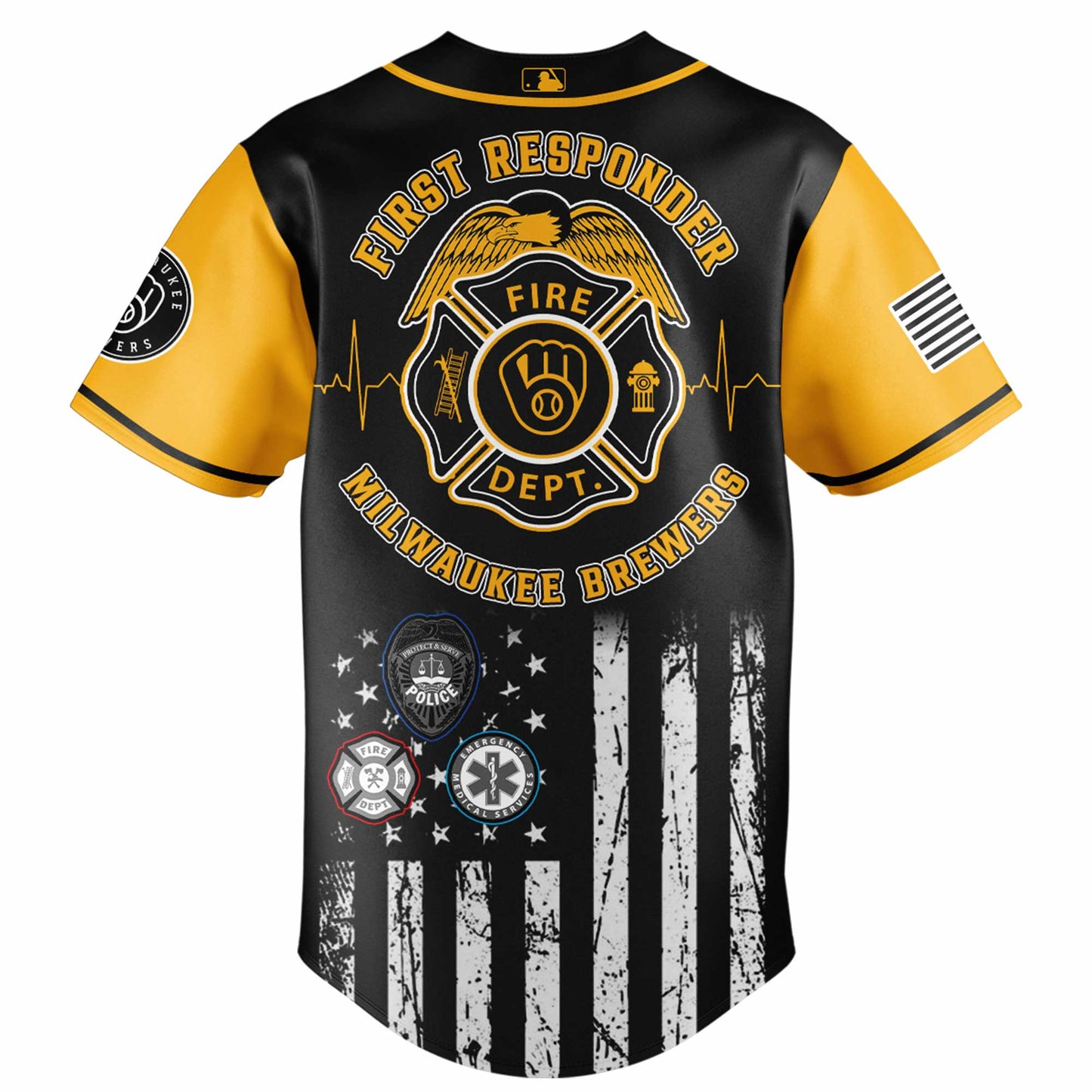 Milwaukee Brewers MLB x First Responders Night Jersey Limited Edition