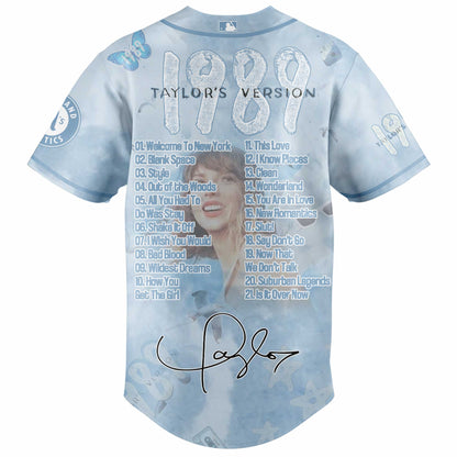 OAK 1989 Sky Blue Baseball Jersey