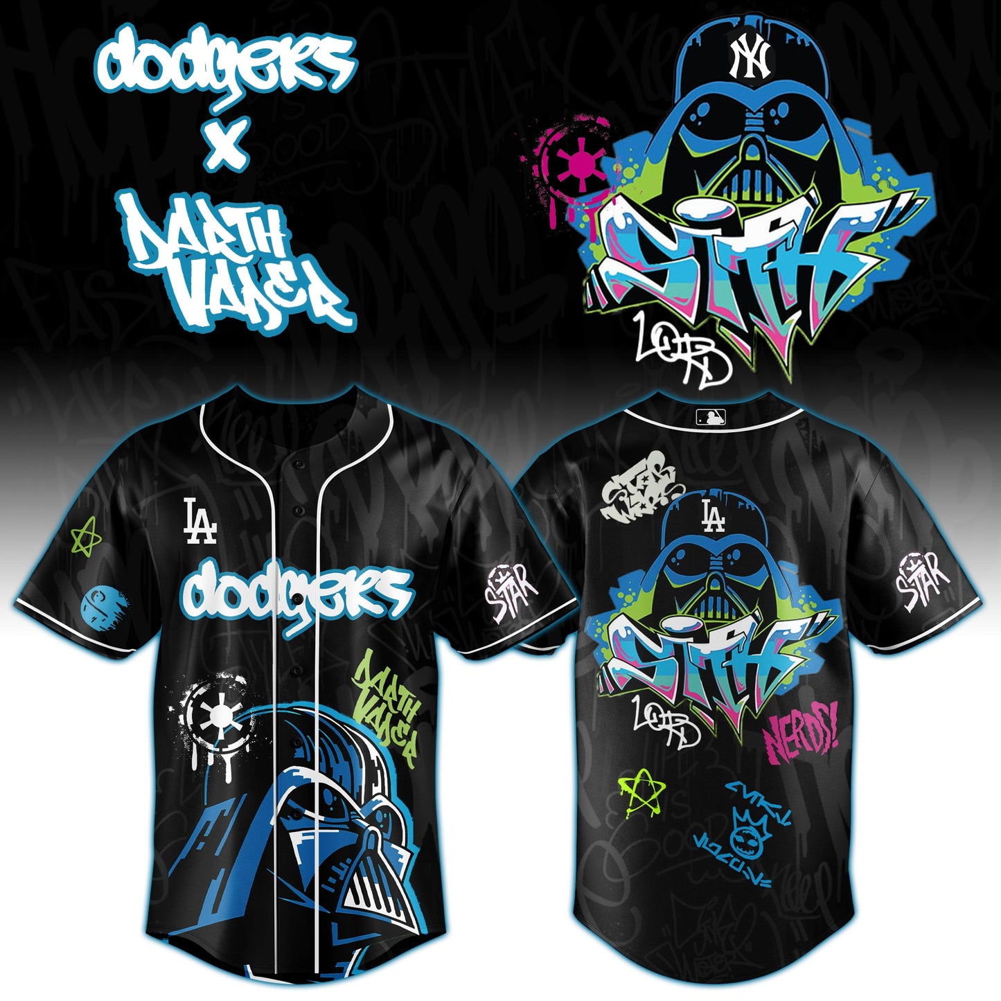 LAD x Graffiti S.T.A.R W.A.R Baseball Jersey 2025 Limited Edition