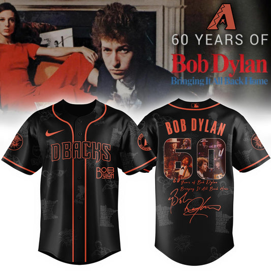 A Diamondbacks x Bob Dylan 60th Bringing It All Back Home (1965–2025) Jersey Editions Limited +Selling Out Fast