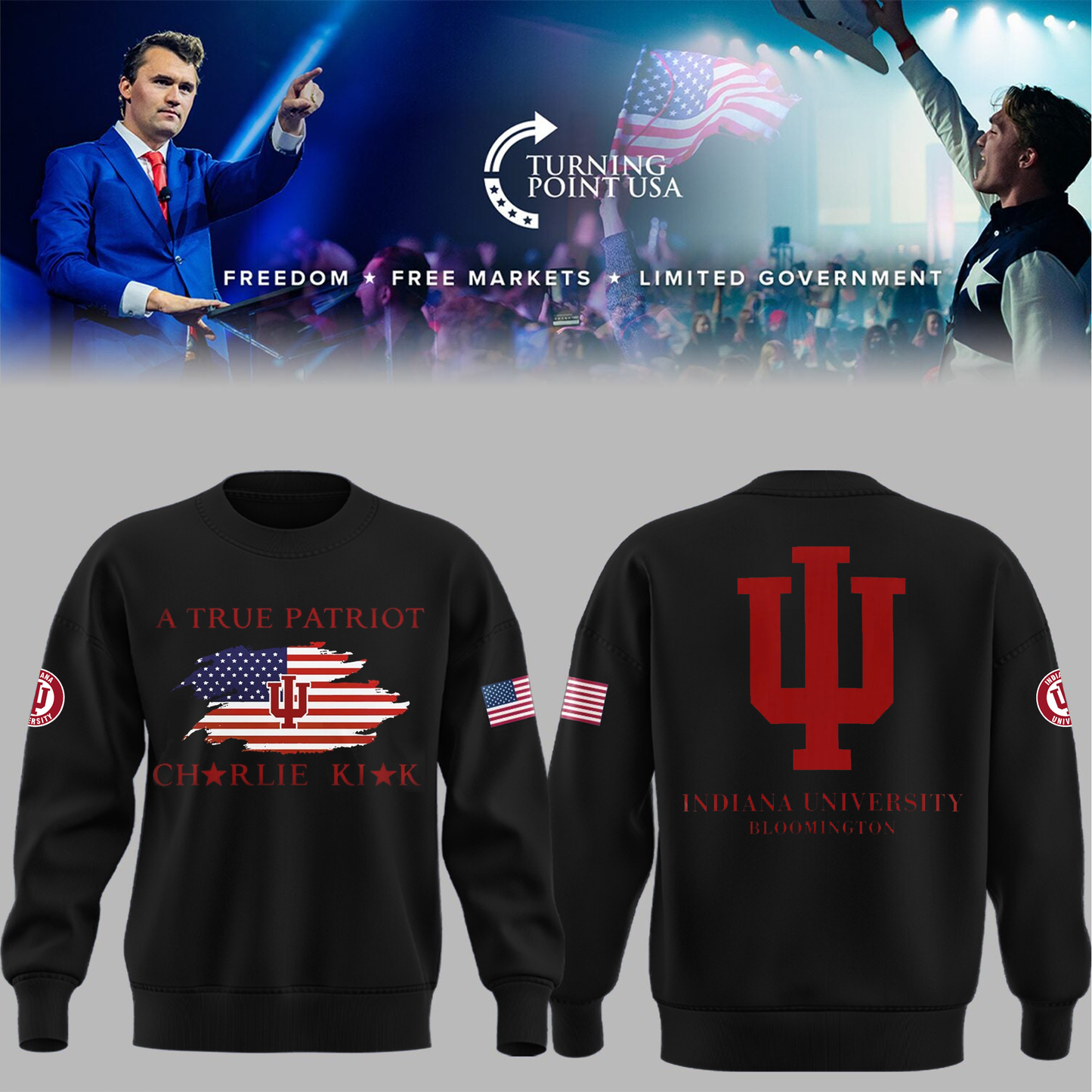 Limited Edition Indiana University x Turning Point USA Sweatshirt