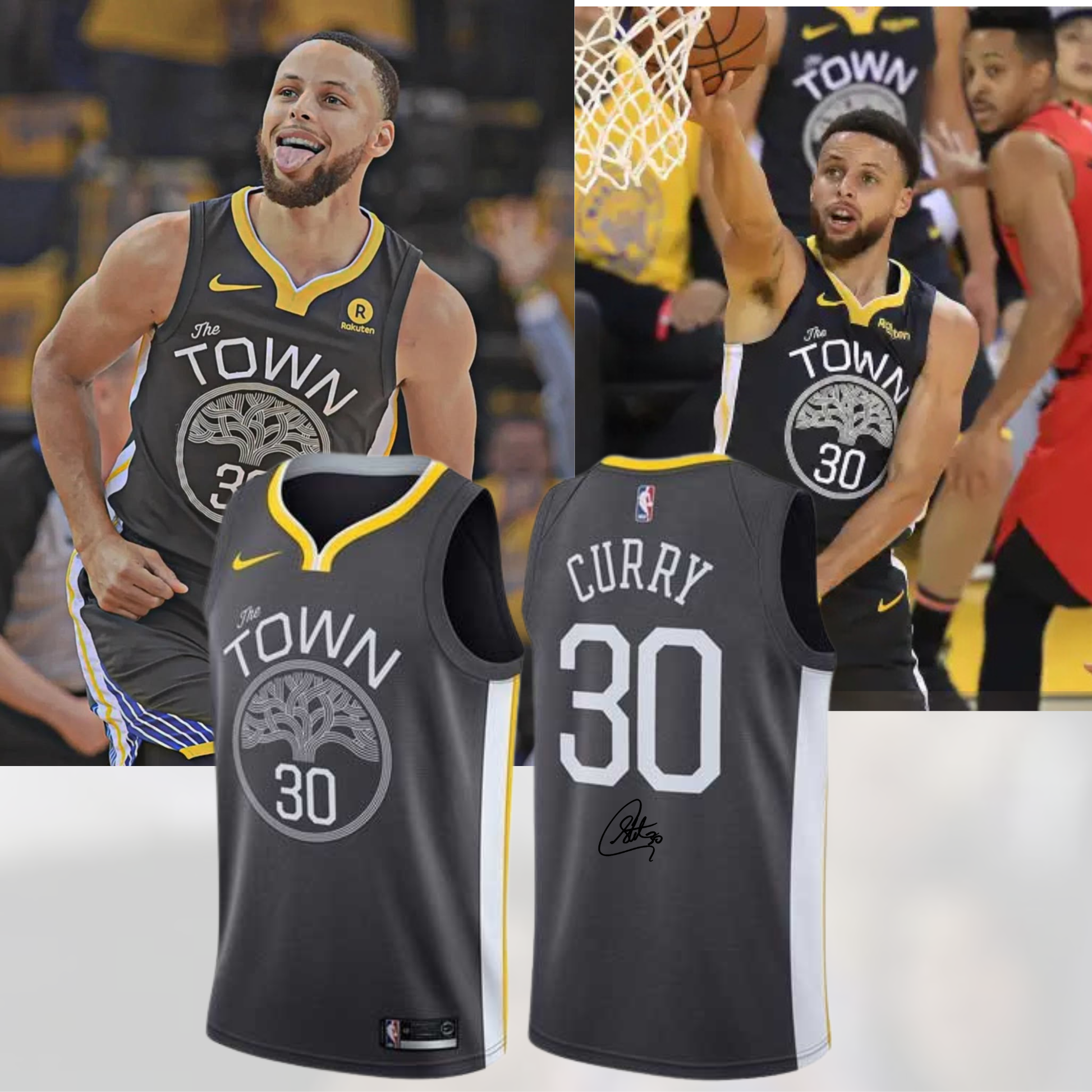 .Golden State Warriors Stephen Curry signature Jersey 4