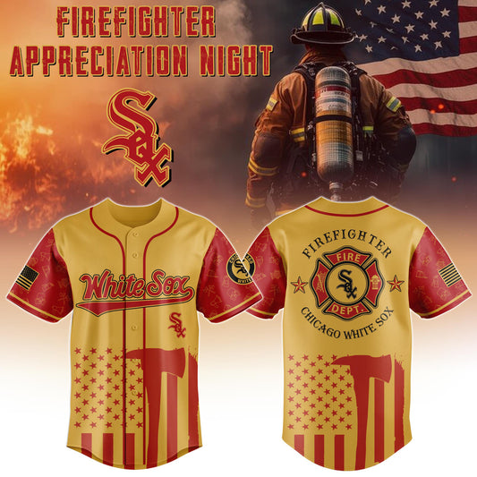 Chicago White Sox Firefighter Special Edition-3D Baseball Jersey