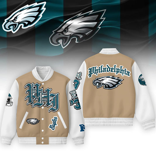 PHI Vintage Cream Old English Varsity Jacket 2025