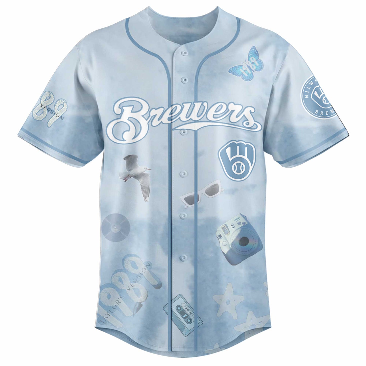 MIL 1989 Sky Blue Baseball Jersey