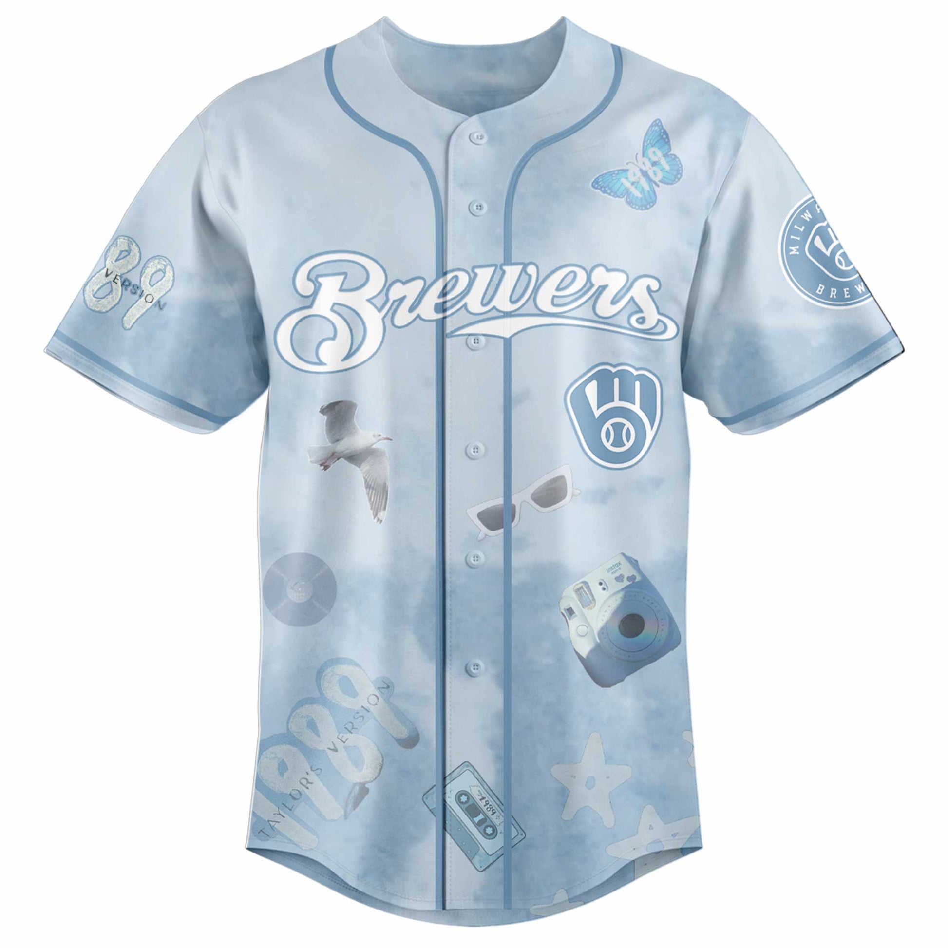 MIL 1989 Sky Blue Baseball Jersey