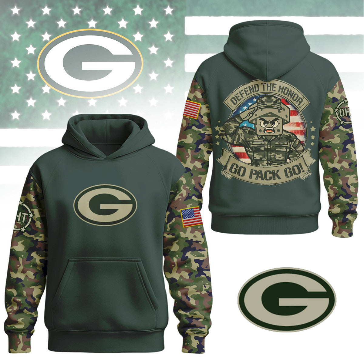 Casual Hot Print Long Sleeve Hoodie V3