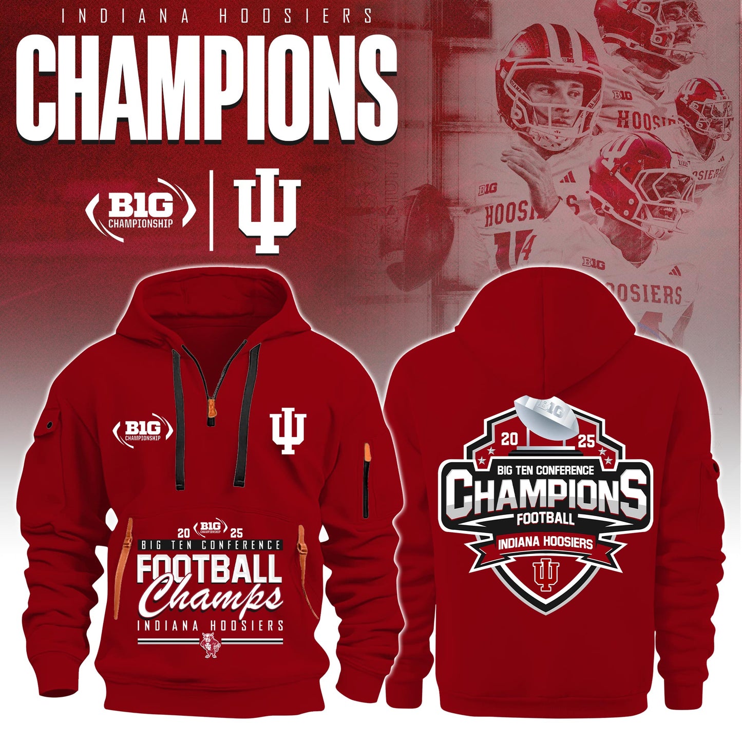 Indiana Hoosiers Champions H115 Hoodie Ver 1