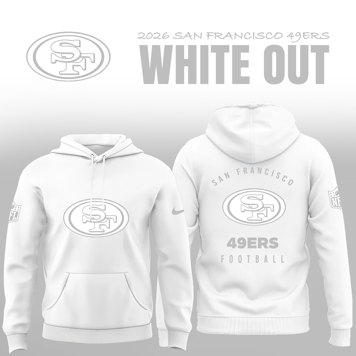San Francisco 49ERS "2026 White Out" Limited Editions