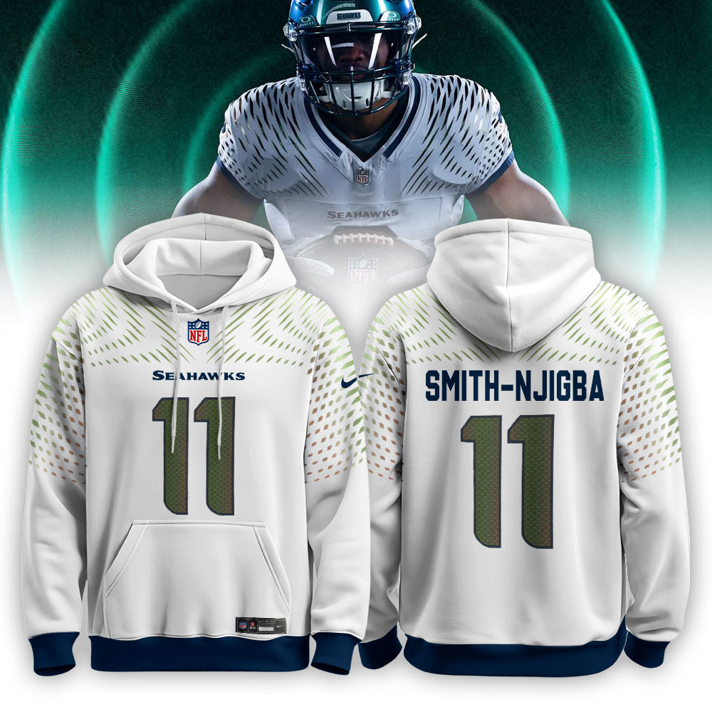 Jaxon Smith-Njigba Wolf Gray Seattle Seahawks 2025 Rivalries Collection Limited Hoodie