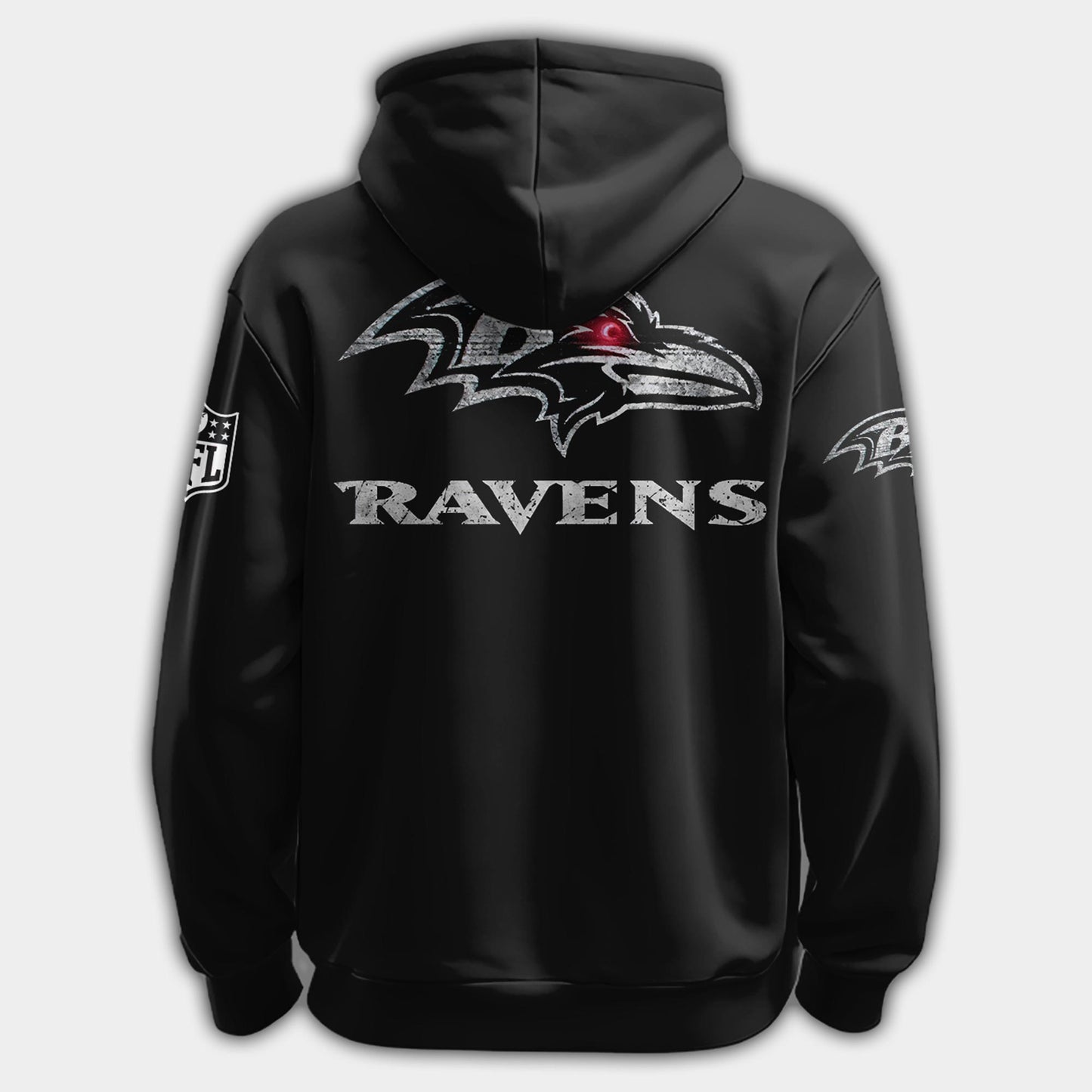 Ravens All-Black Darkness Zip Hoodie