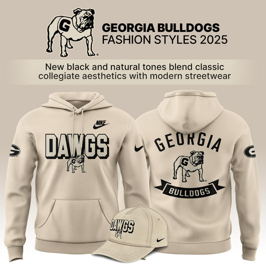 Georgia Bulldogs Bold Fashion 2025 Limited Edition Hoodie - Natural