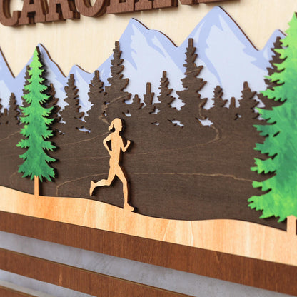 Medal Display Running Marathon, Custom Medal Holder, Gifts for Runners, Medal Hanger, Race Medal Holder, Gift for him, Birthday Gift