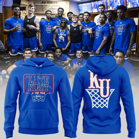 Official Kansas Jayhawks 2024 Late Night In The Phog Basketball Hoodie