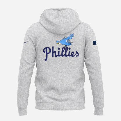 Limited Edition Grey Blue Jay Logo 40's Hoodie For Fans
