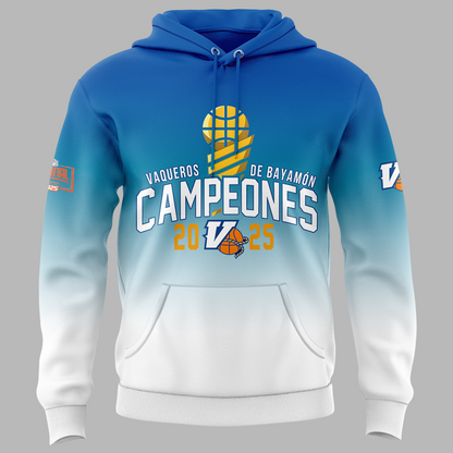 10.Vaqueros de Bayamon Champions Baloncesto Superior Nacional 2025 Hoodie