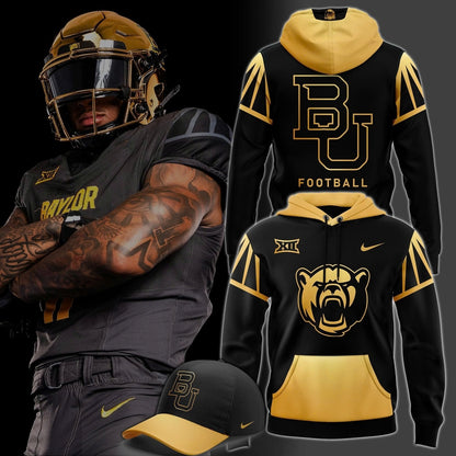 Men's Gold Chrome Baylor Football Hoodie 2025