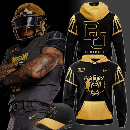 Men's Gold Chrome Baylor Football Hoodie 2025