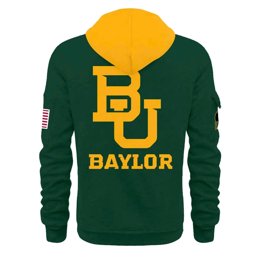 Men's Chrome Era Baylor Football New Hoodie Green And Gold 2025