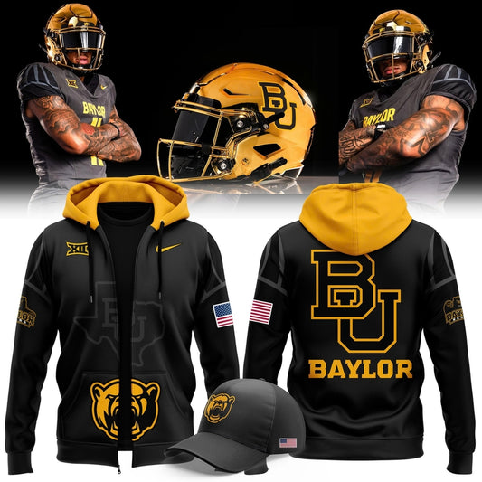 Men's Chrome Era Baylor Football Zip Hoodie 2025